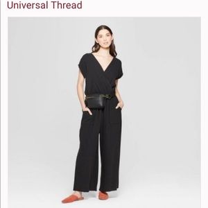 Universal Thread Black Faux Wrap Jumpsuit